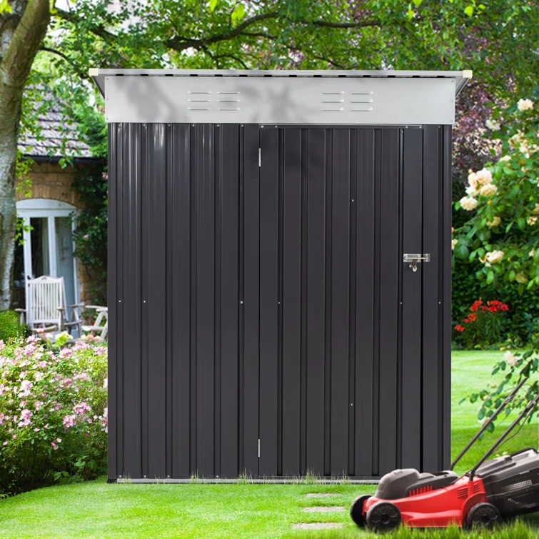 5 ft. W x 3 ft. D Metal Traditional Storage Shed