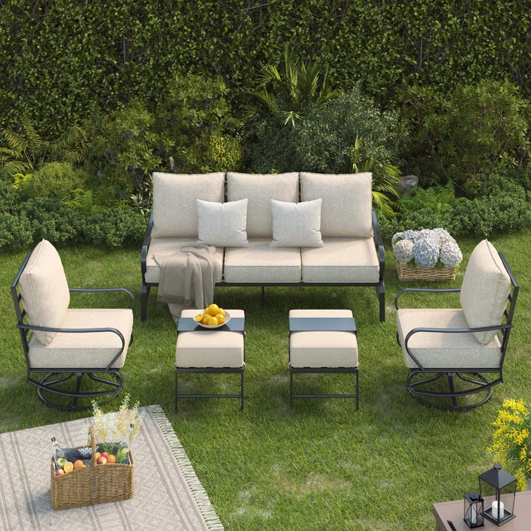 Charron 5 - Person Outdoor Seating Group with Cushions