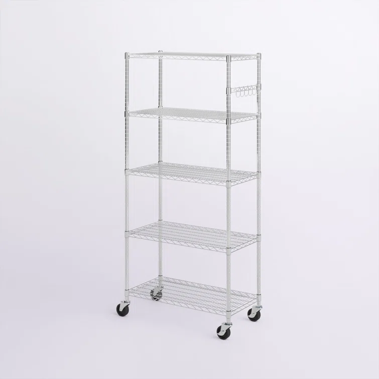 EcoStorage™ 36'' W Steel Shelving Unit with Wheels