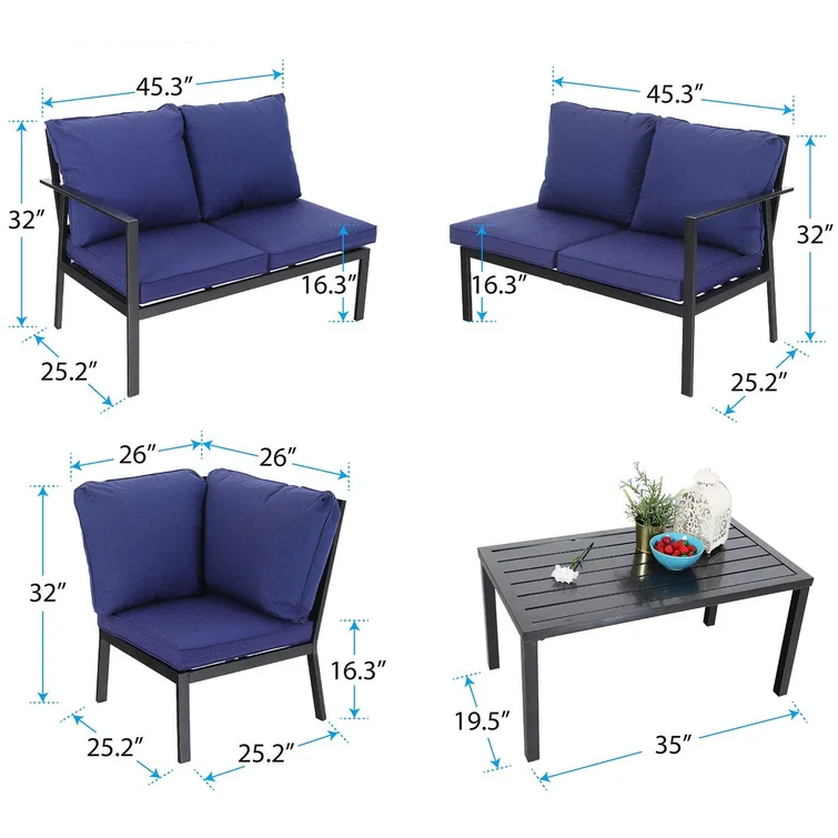 Romines 5 - Person Outdoor Seating Group with Cushions