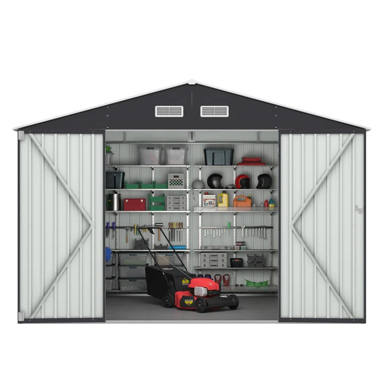 8 ft. W x 6 ft. D Metal Garage Shed
