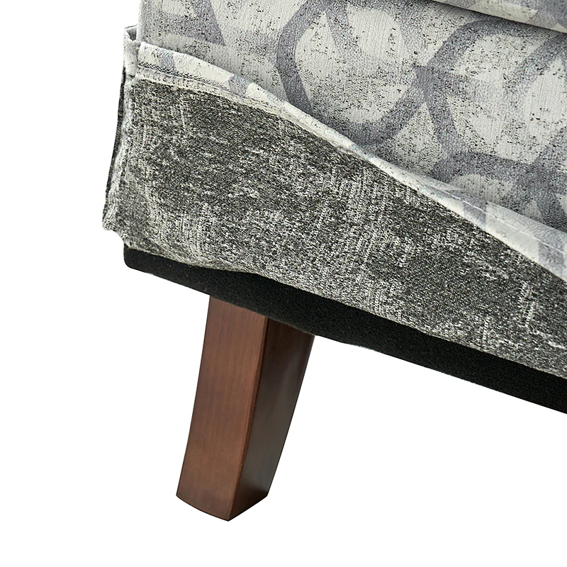 Miles Slipcovered Armchair with Large Ottoman