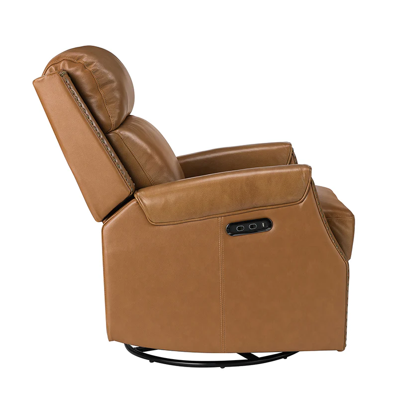 Hieronymus Genuine Leather Power Rocking Recliner