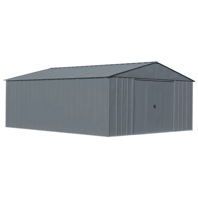 14 ft. W x 17 ft. D Galvanized Steel Storage Shed
