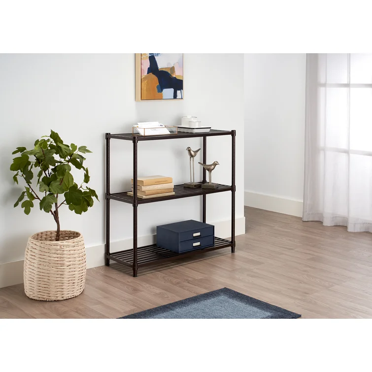 36" W x 14" D x 35" H 3 Tier Slat Shelving