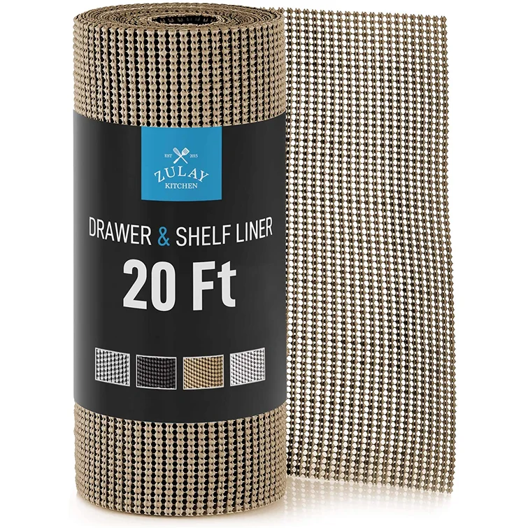 Zulay Kitchen 12"x20ft Drawer & Shelf Liner - Non Adhesive Drawer Protective Liner