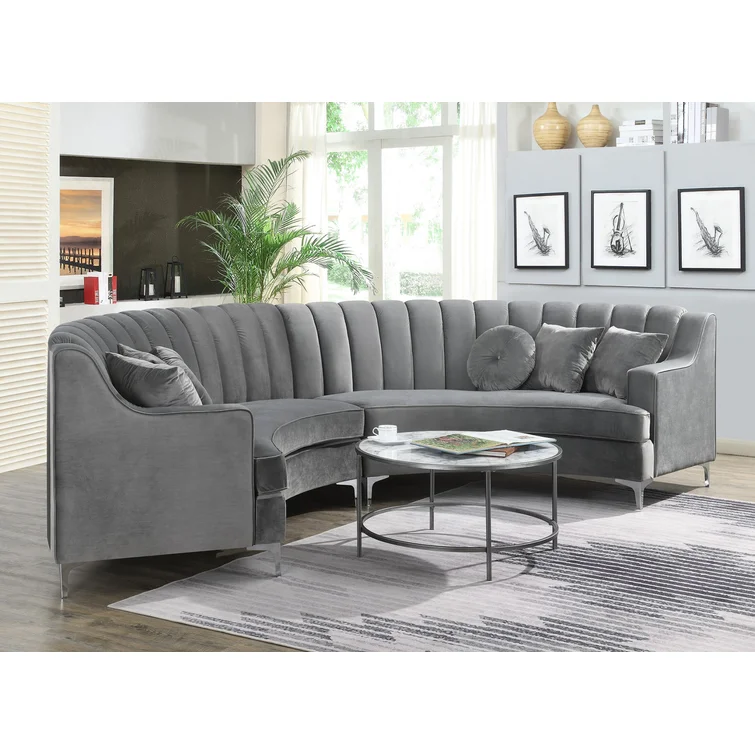 Steubenville 2 - Piece Velvet Sectional