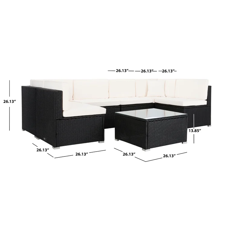 Azrien 6 - Person Outdoor Seating Group with Cushions