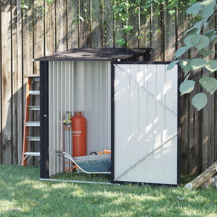 3 ft. 3 in. W x 3 ft. 4 in. D Galvanized Steel Lean-To Tool Shed