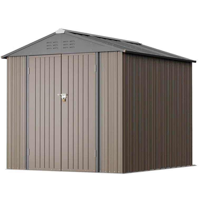 Outdoor 6 ft. W x 4 ft. D Metal Storage Shed