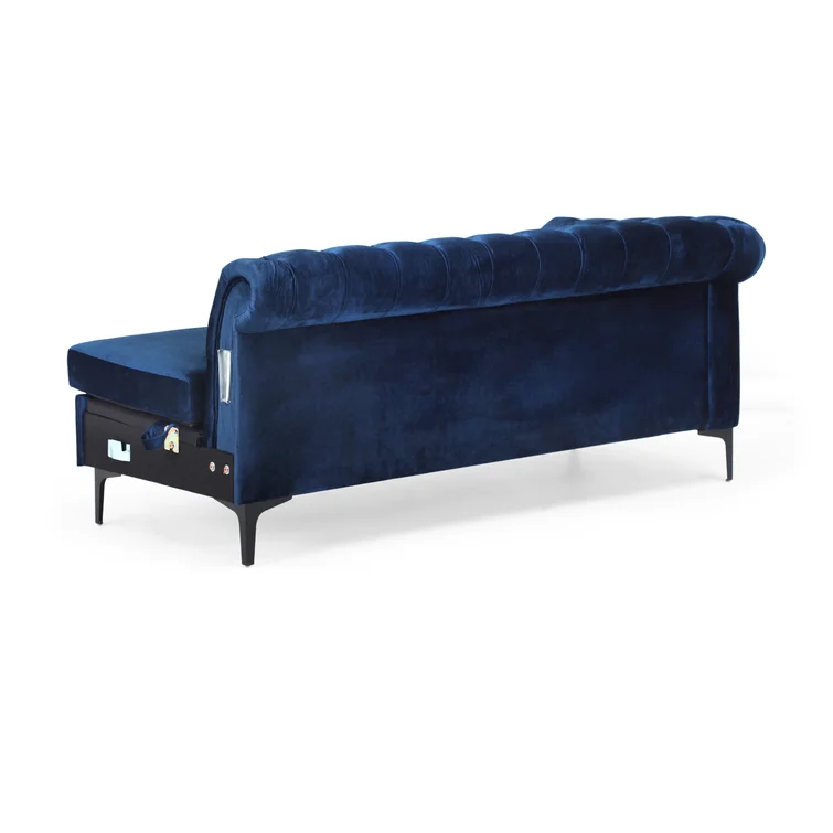 Eginald 2 - Piece Velvet Sectional