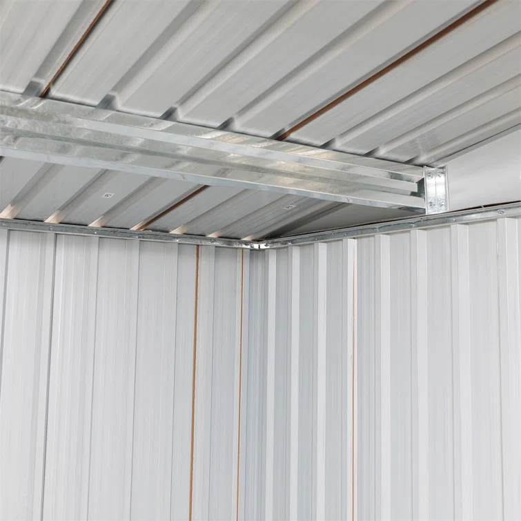 8 ft. x 6 ft. Outdoor Gable Steel Storage Shed