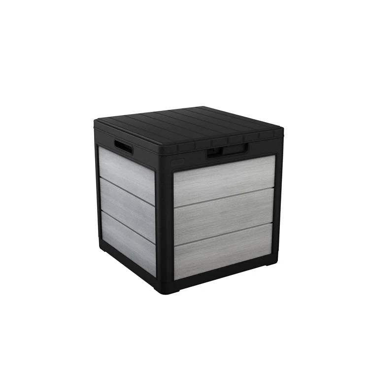 Fish Hunter 20.8'' W 30 Gallons Water Resistant Resin Lockable Deck Box in Gray/Black