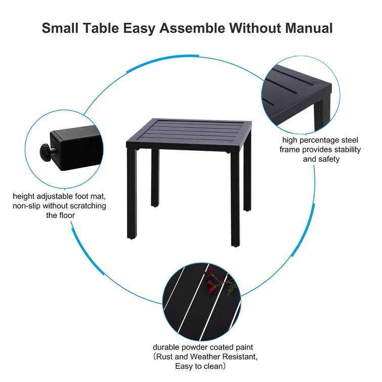 Alyah 2 - Person Square Outdoor Dining Set