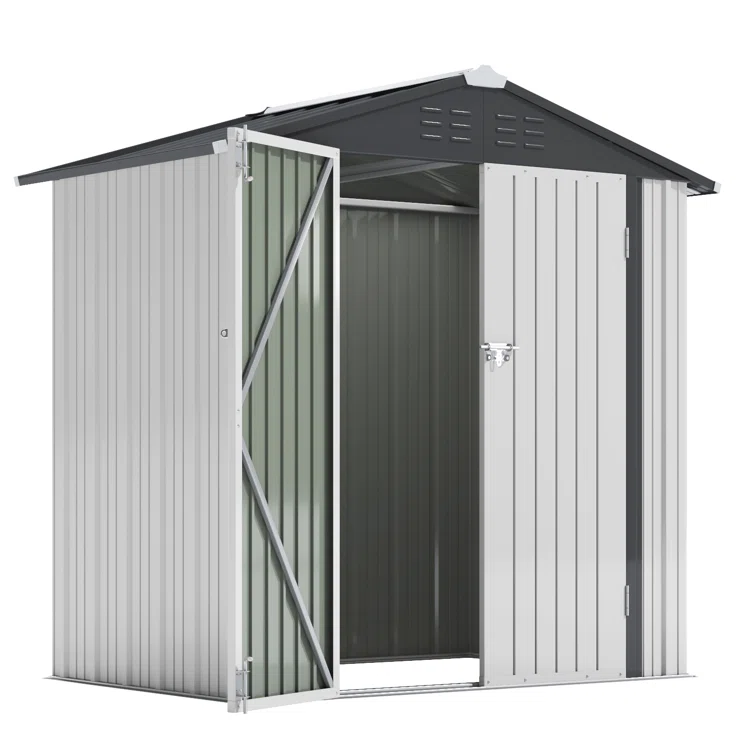 Outdoor Garden 6 ft. W X 4 ft. D Metal Storage Shed
