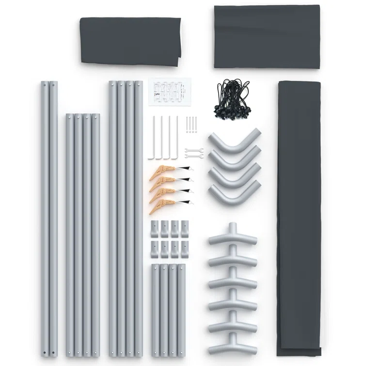 6 Ft. W x 6 Ft. D Portable Shed in Gray Color