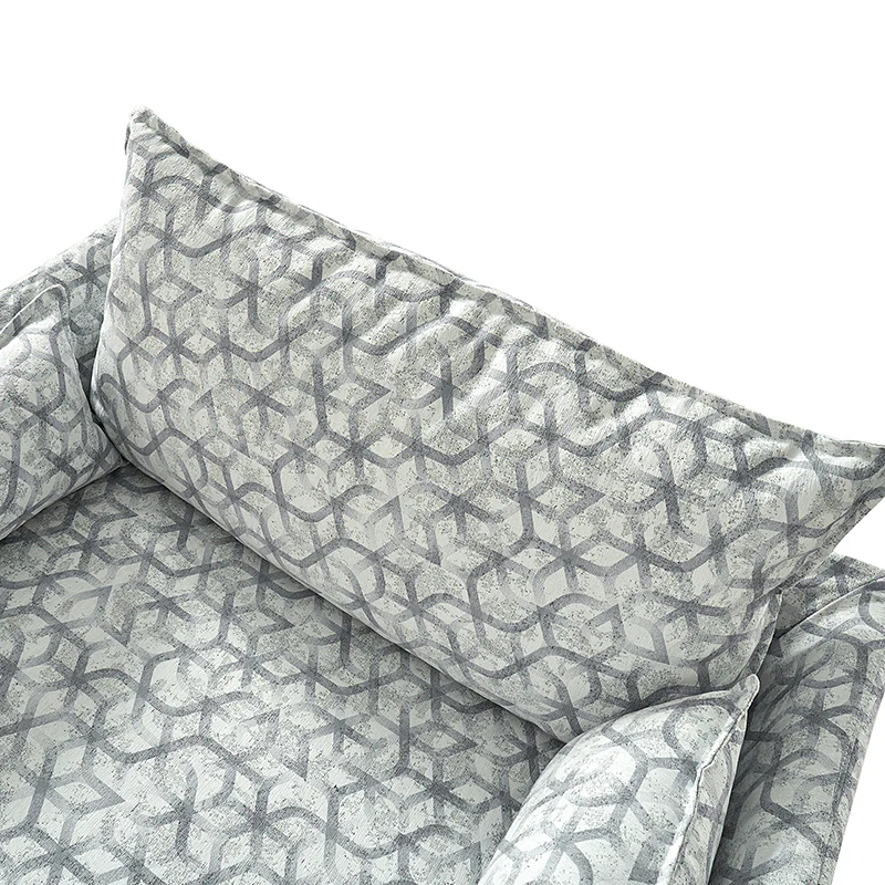 Miles Slipcovered Armchair with Large Ottoman