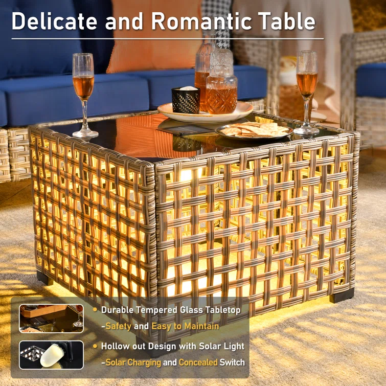 Harbin 6 - Person Outdoor Seating Group With Cushions