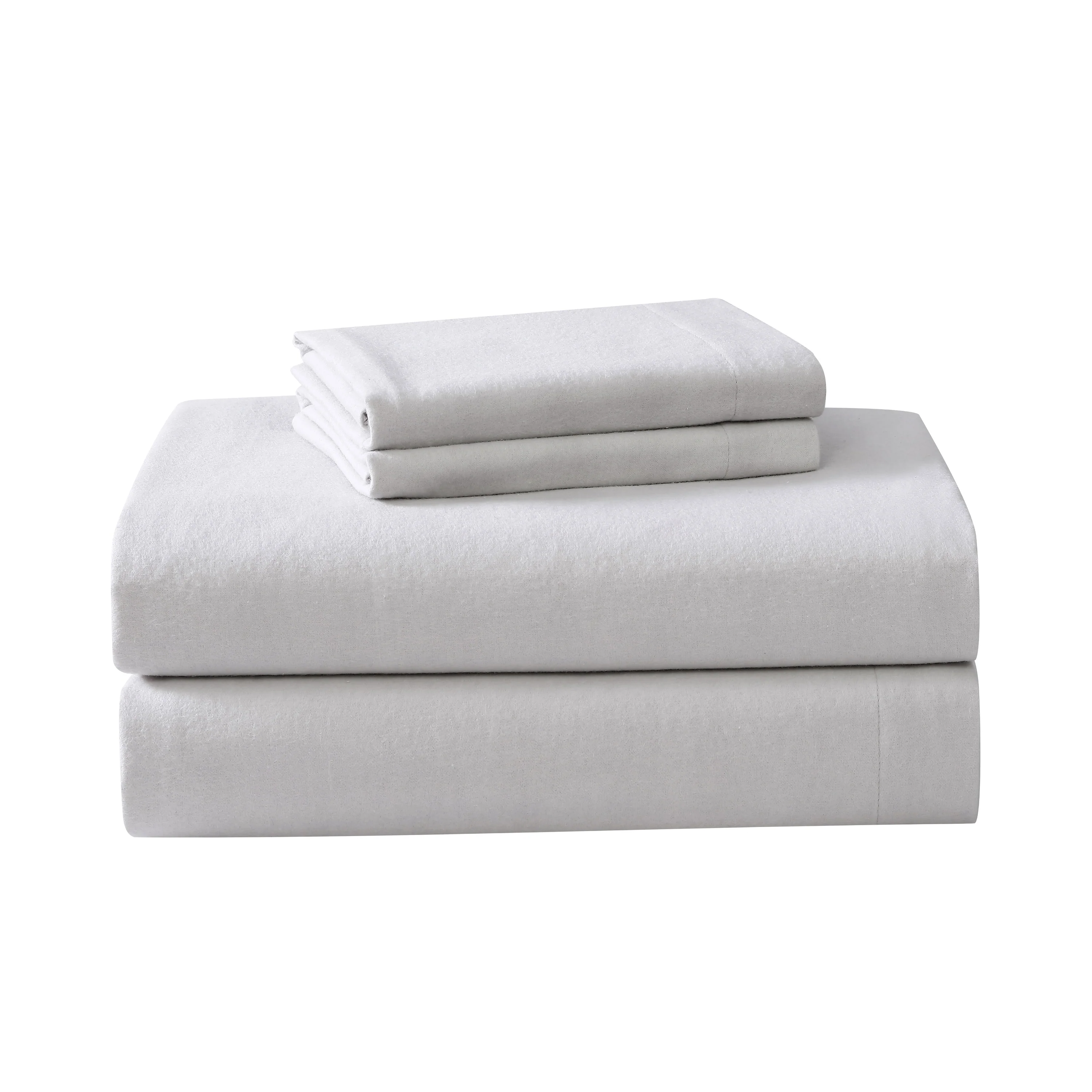 Laura Ashley Cotton Flannel Solid-Deep Pocket-Sheet & Pillowcase Set