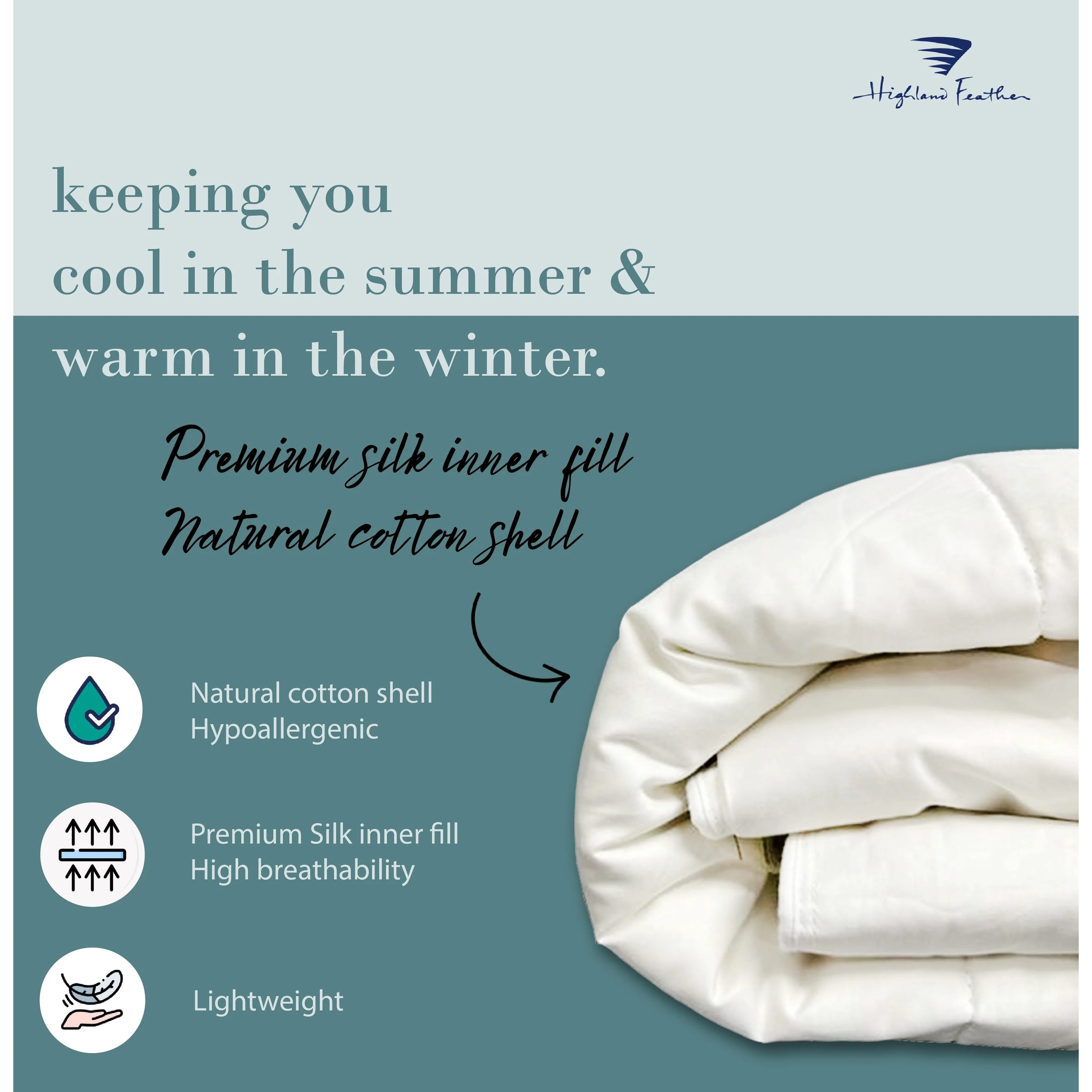 100% Mulberry Silk Filled Comforter