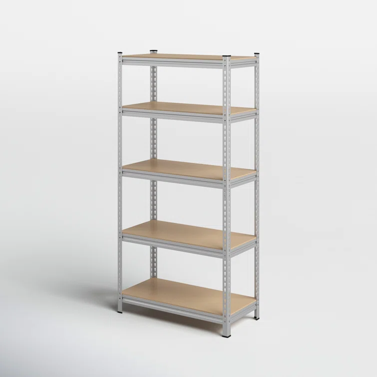 Lundys 5 Tiers Adjustable Metal Storage Shelving Heavy Duty Boltless Display