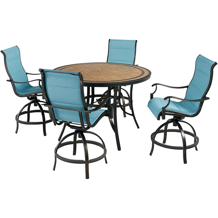 Sefrou Round Outdoor Dining Set with Cushions