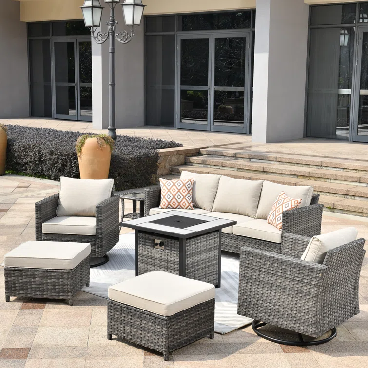 Ben 5 - Person Outdoor Seating Group with Cushions