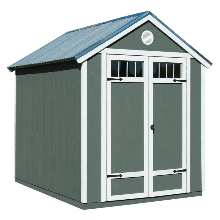 Garden 6 ft. W x 8 ft. D Wood Storage Shed