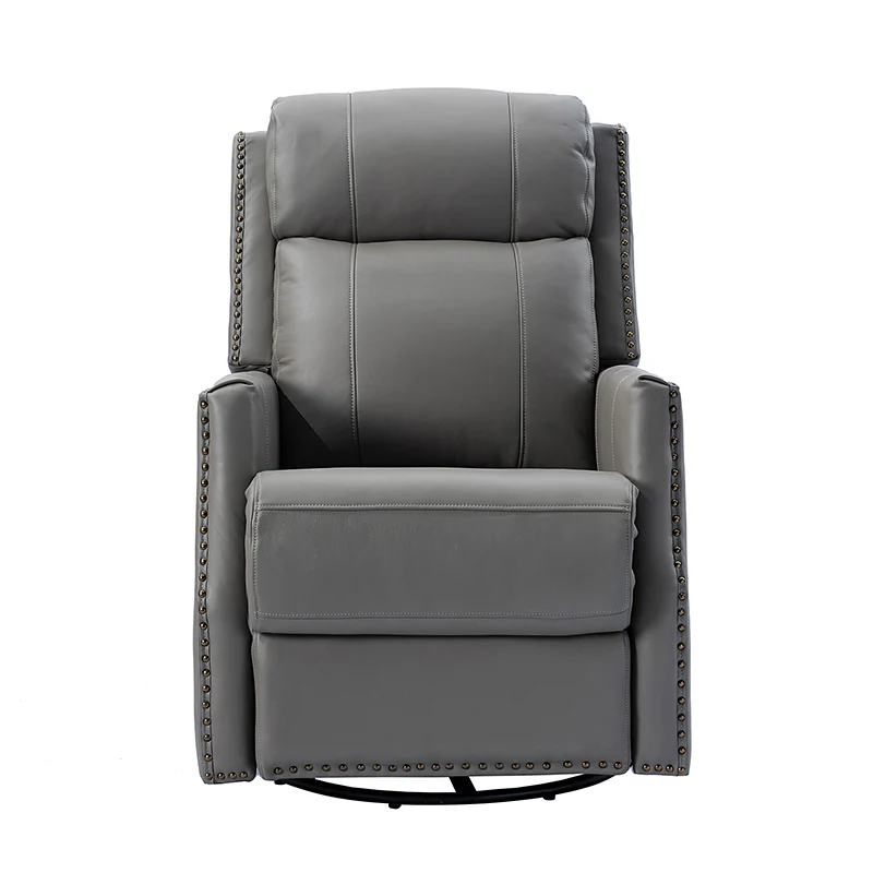 Epimetheus Genuine Leather Manual Swivel Recliner