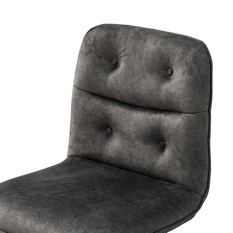 Leonhard Upholstered Swivel Task Chair: Plush Velvet Feel with Linen-Inspired Fabric, Adjustable Height, and Wheels