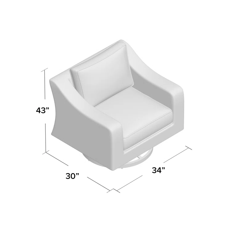 Gilchrist Swivel Patio Chair with Cushions