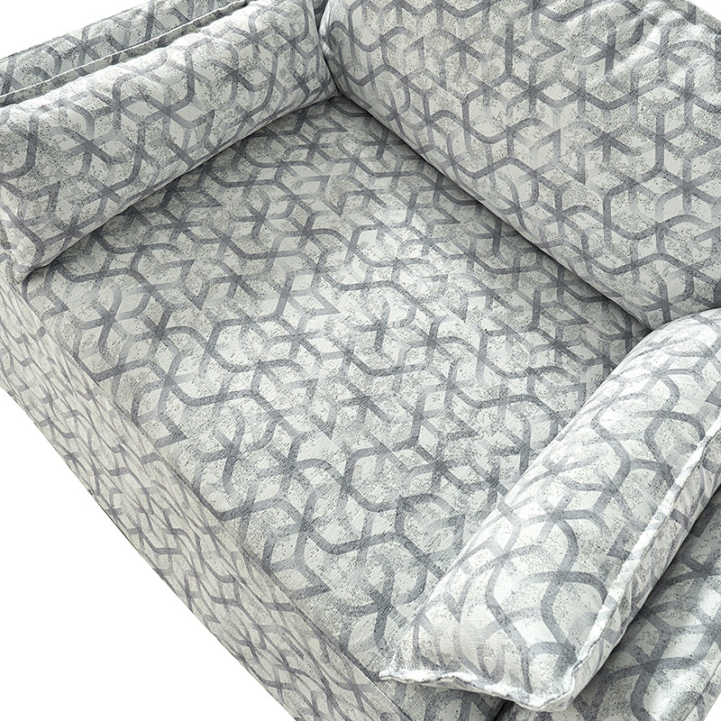 Miles Slipcovered Armchair with Large Ottoman