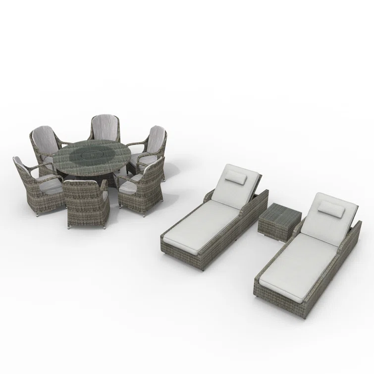 Algird 8 - Person Outdoor Seating Group with Cushions