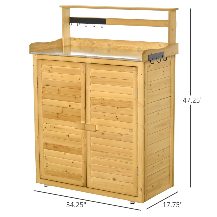 Garden Outdoor 3 ft. W x 2 ft. D Solid Wood Horizontal Storage Shed