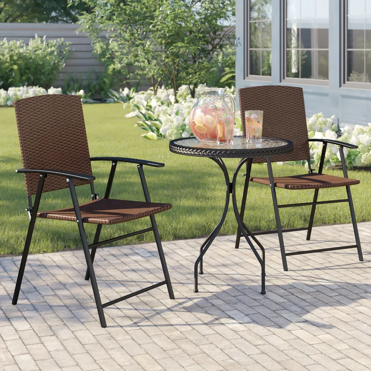 Bertfriede 2 - Person Round Outdoor Dining Set