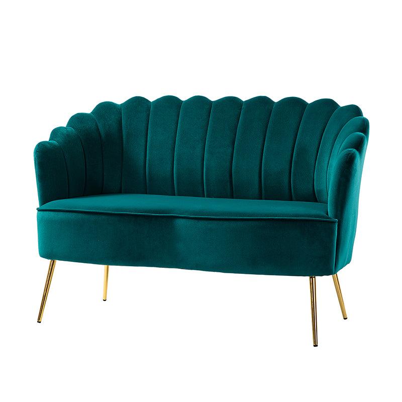 Ariel 3-Piece Scalloped Velvet Living Room Set