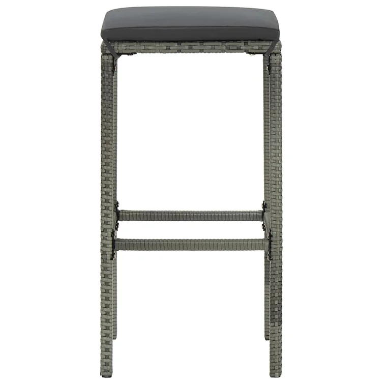 Patio Bar Table and Stools Set with Cushions