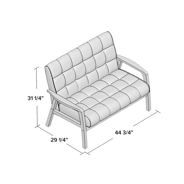 Tyreese 44.75'' Faux Leather Loveseat