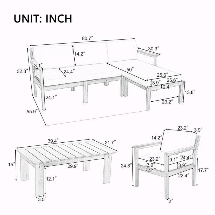Olaiya 6 - Person Outdoor Seating Group with Cushions