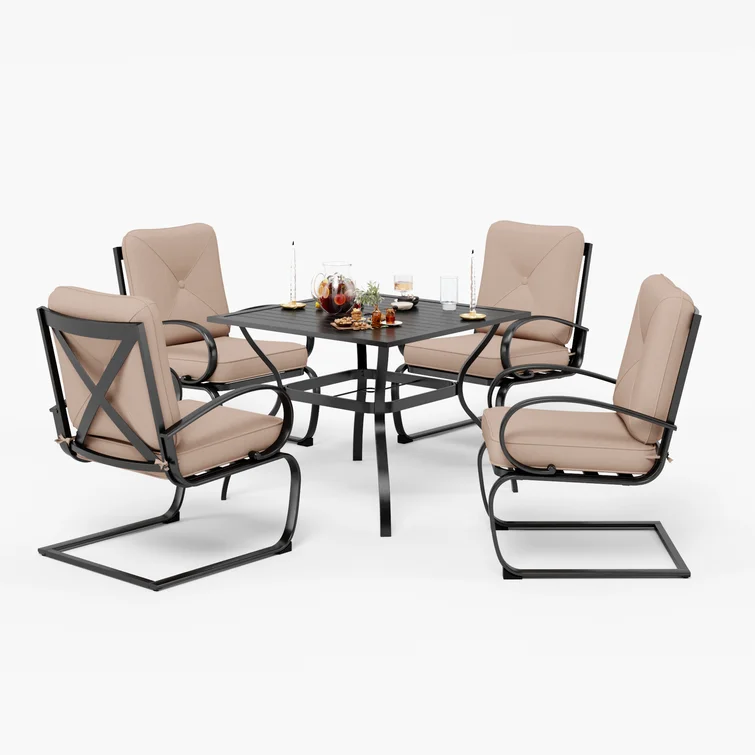 Alyah 4 - Person Square Outdoor Dining Set with Cushions