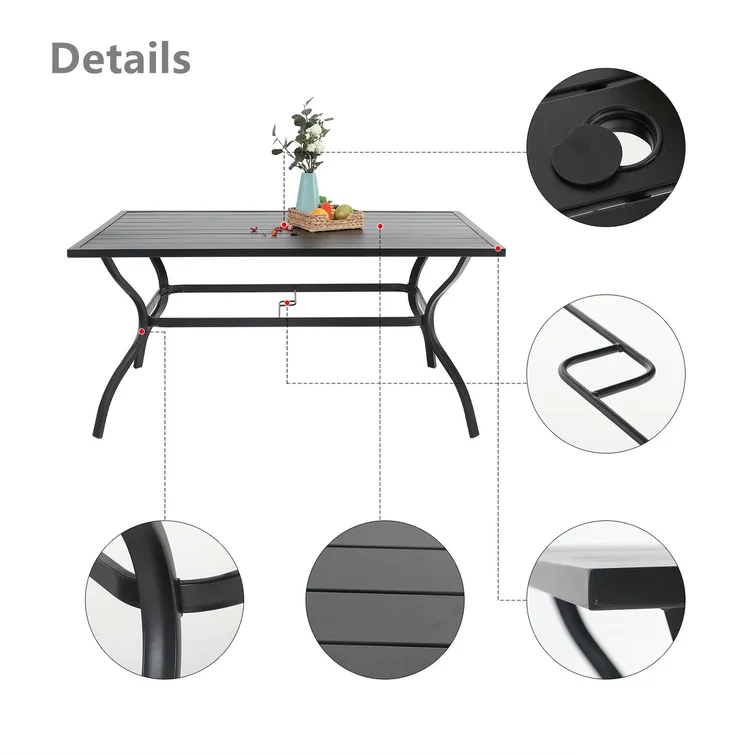 Alyah 6 - Person Rectangular Outdoor Dining Set