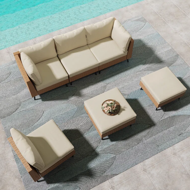 Gurshawn 6 pieces Sectional Seating Group with Cushions