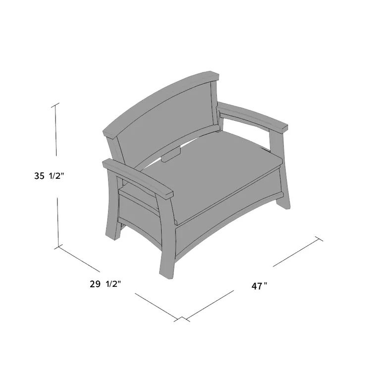 Elements 47'' Resin Outdoor Loveseat
