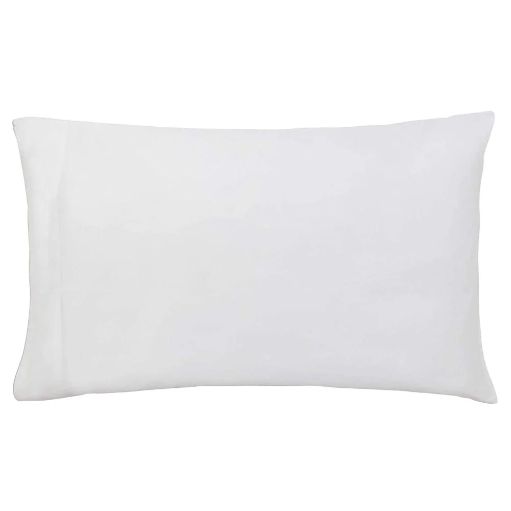 A1HC Pillow Case 100% Fine Smooth Long Staple Cotton Sateen 300 TC White with Grey Piping On The Mouth, Set of 2