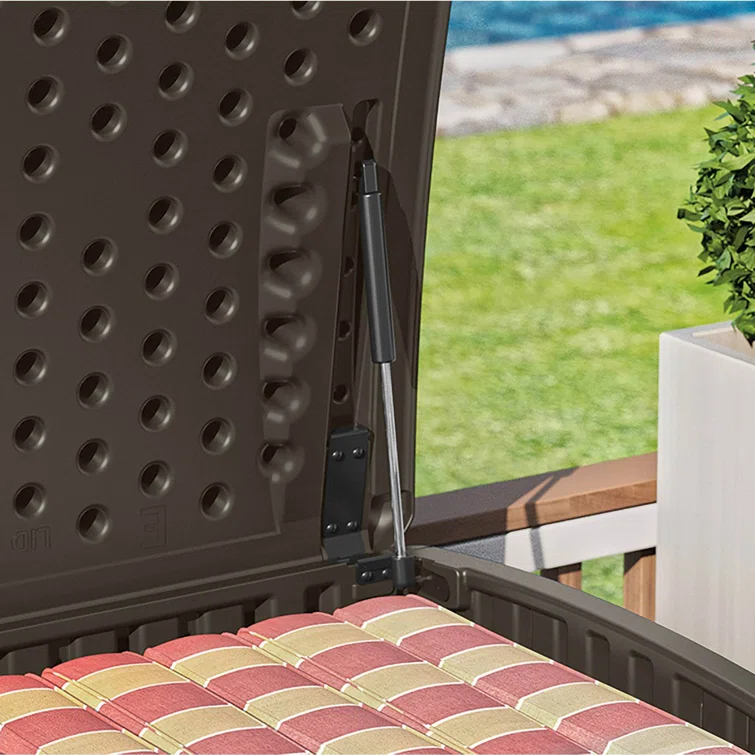 124 Gallon Water Resistant Herringbone Deck Box