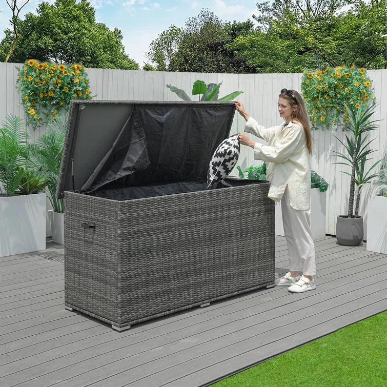 Direct Wicker 265 Gallons Water Resistant Wicker Deck Box