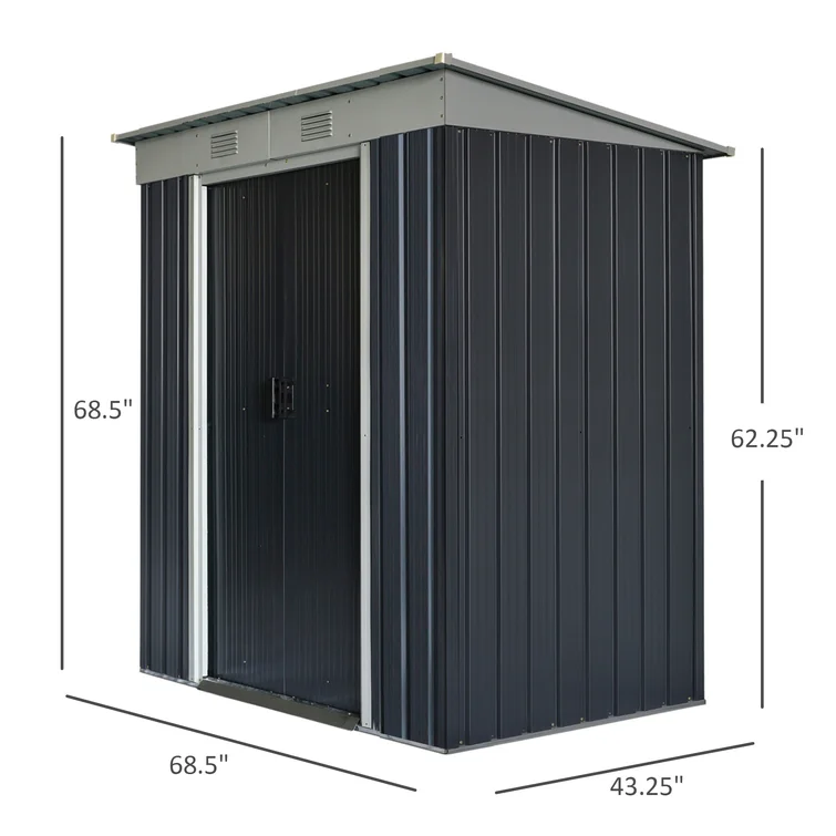 5.7 ft. W x 3.6 ft. D Storage Shed