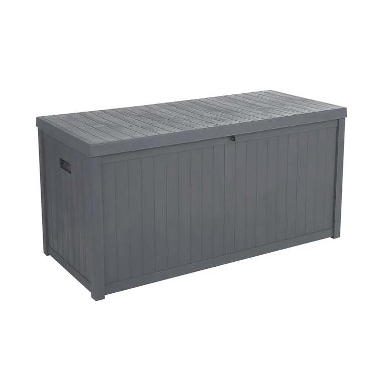 113 Gallons Polyethylene Plastic Lockable Storage Deck Box