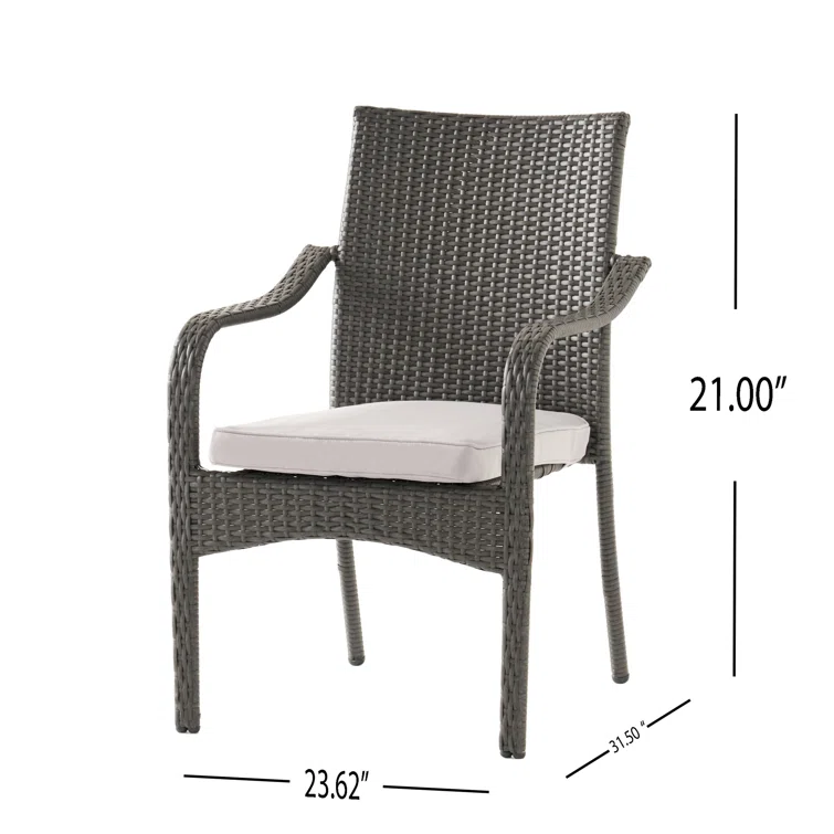 Tahirul 4 - Person Round Outdoor Dining Set with Cushions