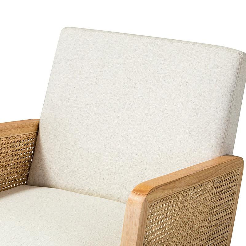 Yamat Velvet Rocking Armchair with Cane Arms